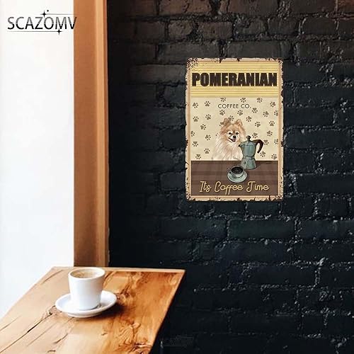 Miniatura 5 de Póster de metal con estampado retro de café con texto en inglés Coffee Time para el hogar, cocina, cafetería, bar, decoración de pared, decoración