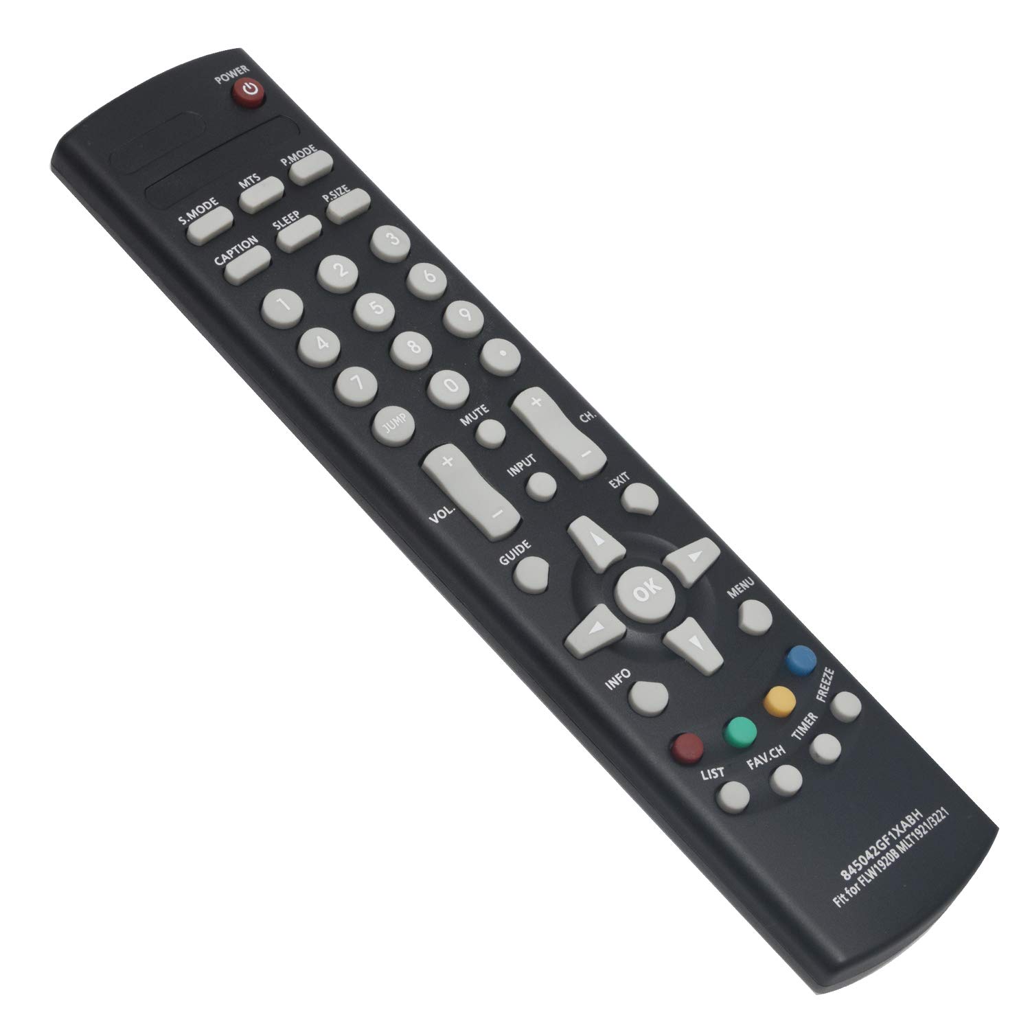 WINFLIKE 845042GF1XABH 845-042-GF1XABH Remote Replacement for Element TV GF1917XA ELCPO191 ELCPO371 FLW1921B FLW1920B MLT3221 TLA-01911C MLT4221P ELCP0321 ELCP0371 ELDHW401 ELDTW401 ELETT191 ELETT241