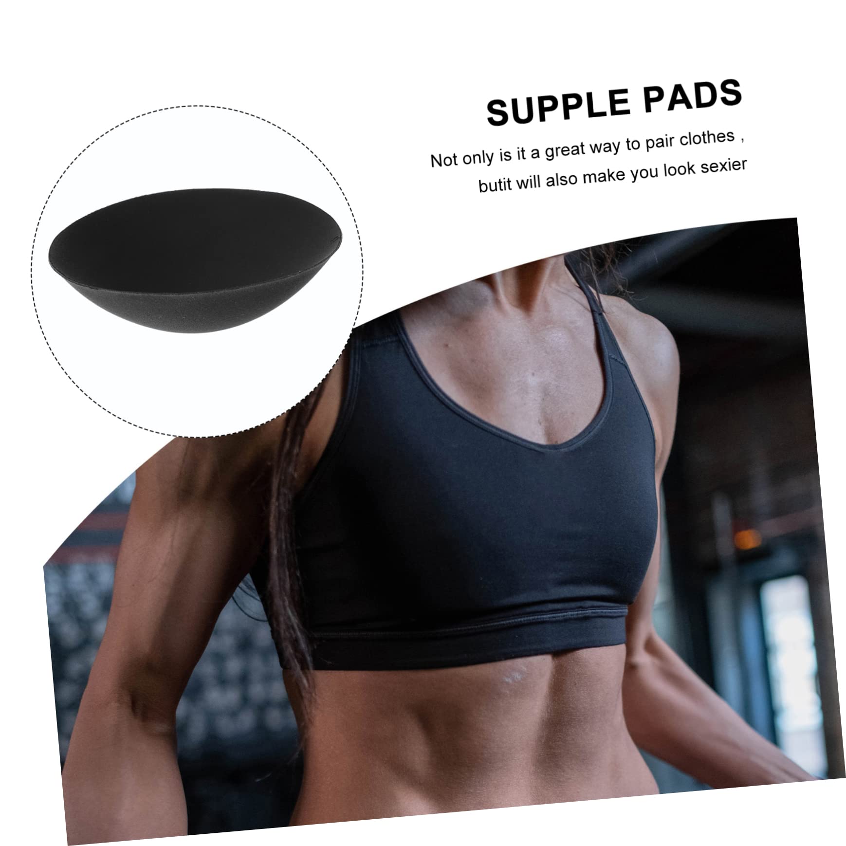 SHERCHPRY 10 pares de almohadillas redondas de espuma para brasier de natación, almohadillas adhesivas para brasier redondo