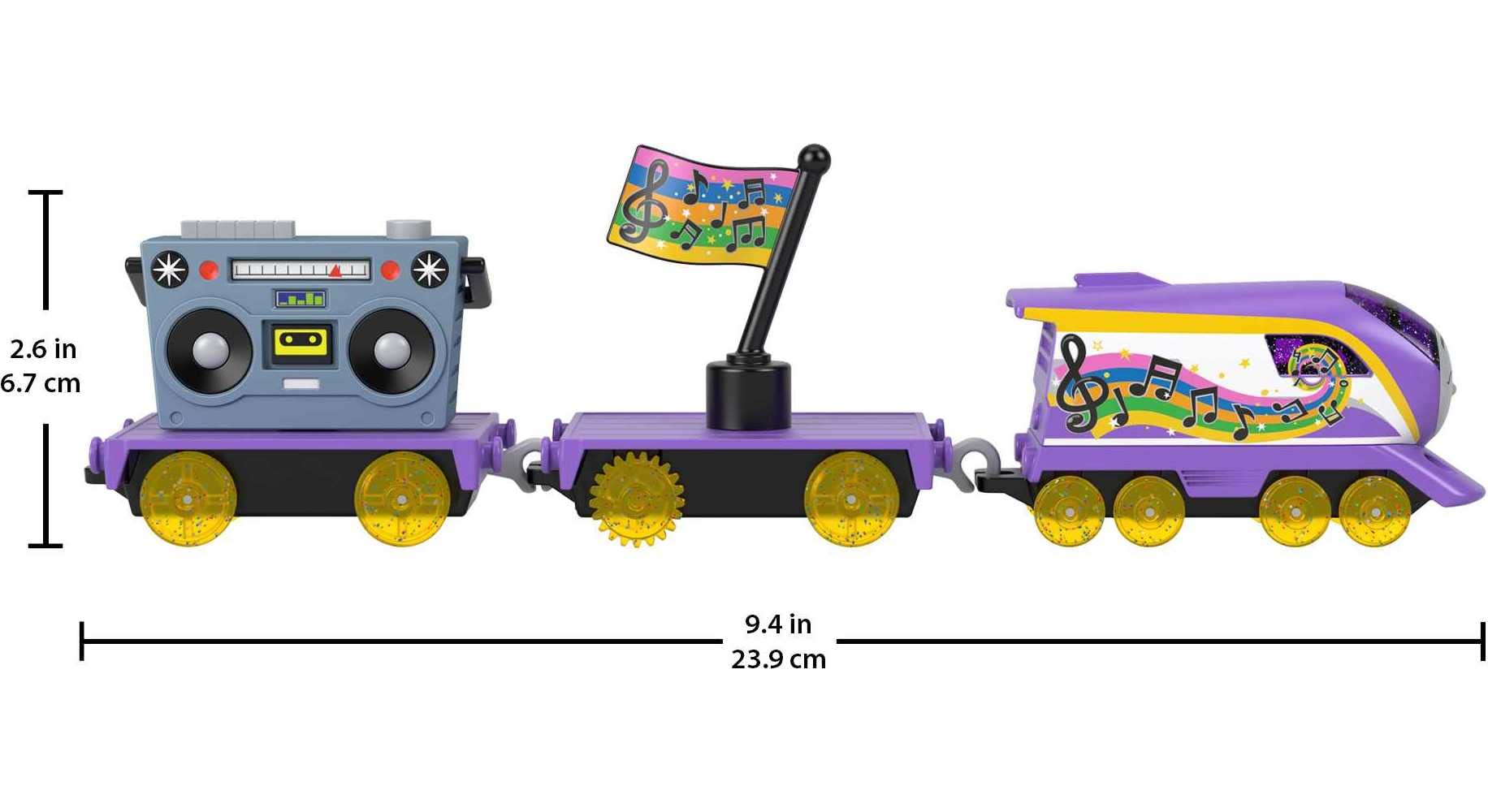 Thomas & Friends Diecast Toy Train DJ Kana Push-Along Engine with Boombox Cargo for Preschool Kids Ages 3+ Years - Image 2