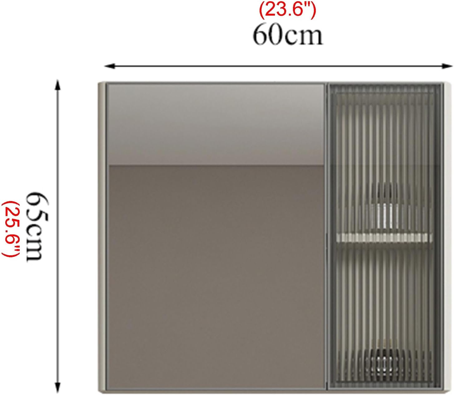 Stainless Steel Mirror Cabinet Bathroom Mirror Cabinet Double Door Bathroom Mirror Cabinet Wall Mounted Storage Hanging Cabinet Square Wall Storage Cabinet Partition Storage Mirror Cabinet