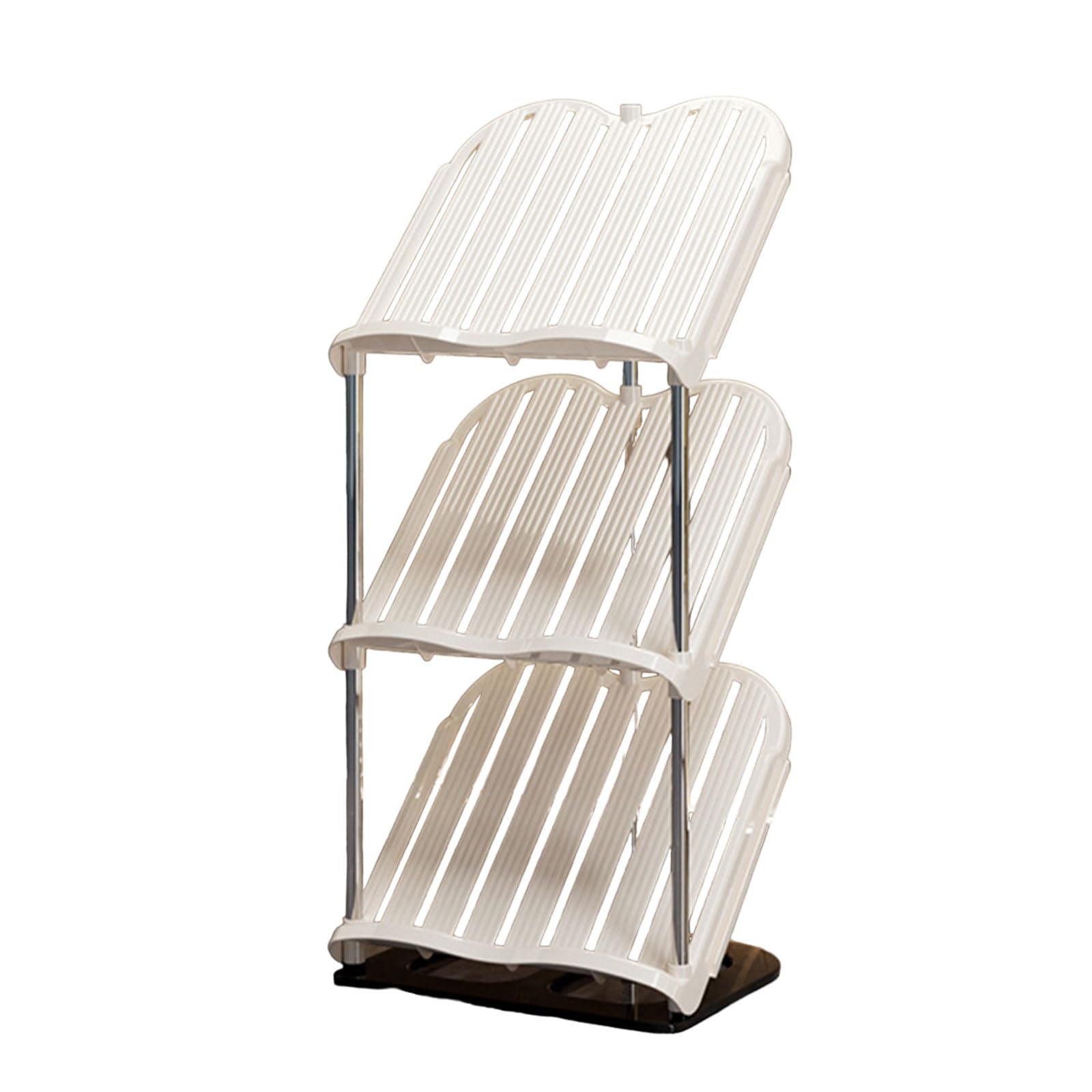 Hsioluted Fashionable Shoe Storage Rack Space Saving Organizers for Shoes Multilayer Shoe Holder for Entryway and Living Rooms Apartment Essential