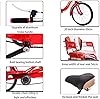 Adult Tricycle with 20 inch Wheels, Folding Frame, Comfortable Rear Seats, Double Chain for Two Kids - 3 Wheeler Scooter with Large Basket #4