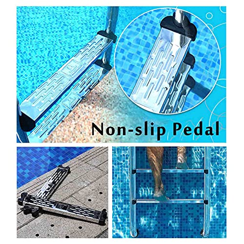 Escalera para piscina acero inoxidable 2 peldaños antideslizante miniatura 3
