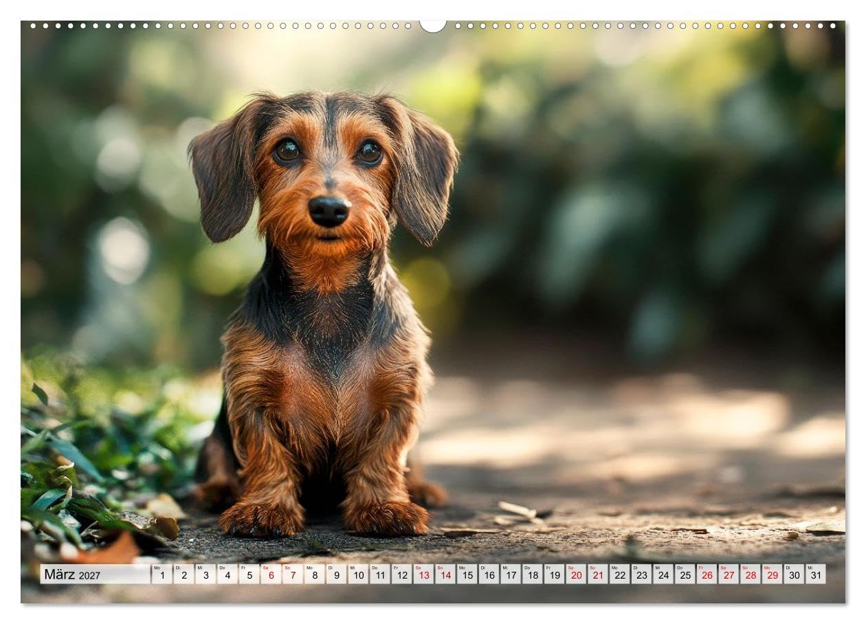Lieblingshund Dackel (hochwertiger Premium Wandkalender 2027 DIN A2 quer), Kunstdruck in Hochglanz: Treue Blicke und kleine Abenteuer (CALVENDO Tiere)
