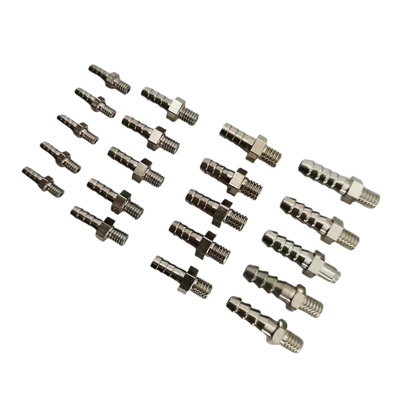 5Pcs Miniature M4 M5 M6 Metric Male to 3mm 4mm 5mm 6mm Hose Barb OD Copper Tube Fitting Connector Adapter(4-M5 0.8)