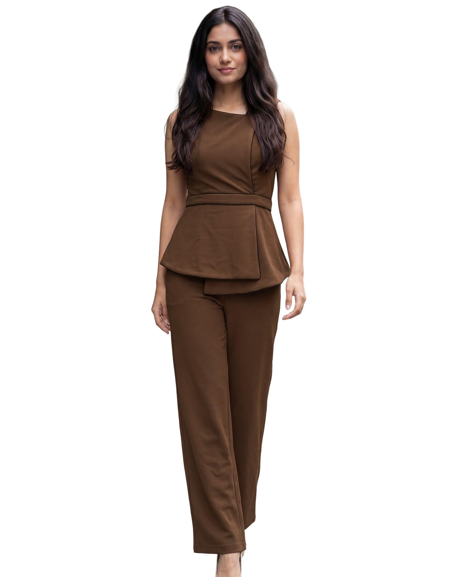 selvia Women's Wrap Top and Trouser Pant, Co ord Set for Women Stylish, Office Wear-picture-17