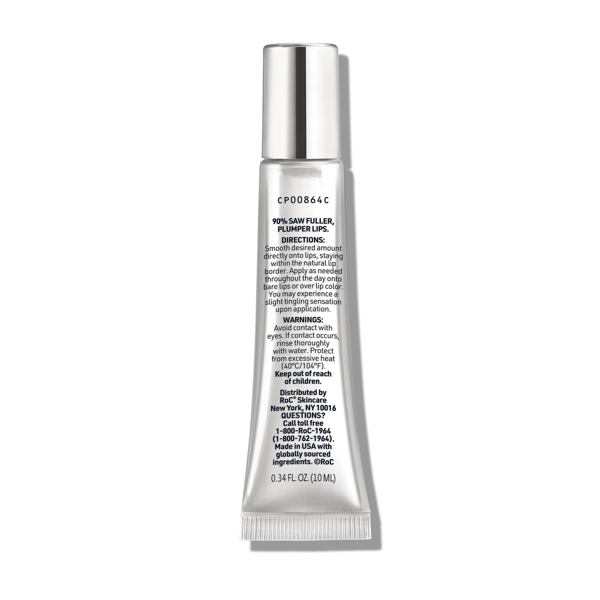 RoC Derm Correxion Volumizzante Labbra | Balsamo Rimpolpante con Acido Ialuronico e Peptidi di Collagene | 10 ml