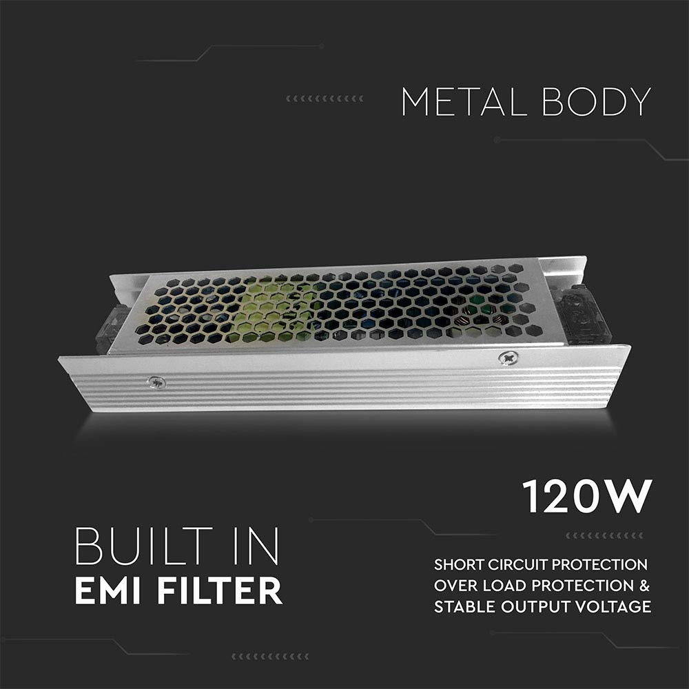 Alimentatore in Metallo 120W 24V 5A con 1 Uscita IP20