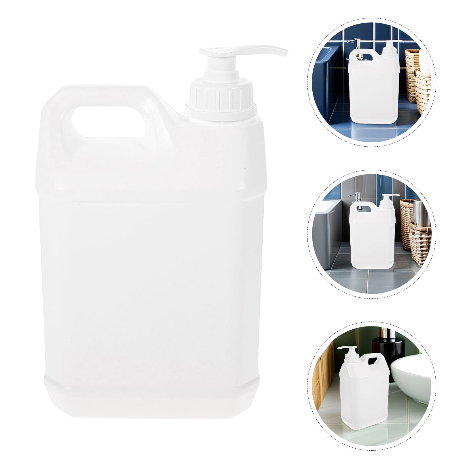 Abaodam Botellas Dispensadoras de Loción Bomba, Plástico, 4 L, 3 Piezas