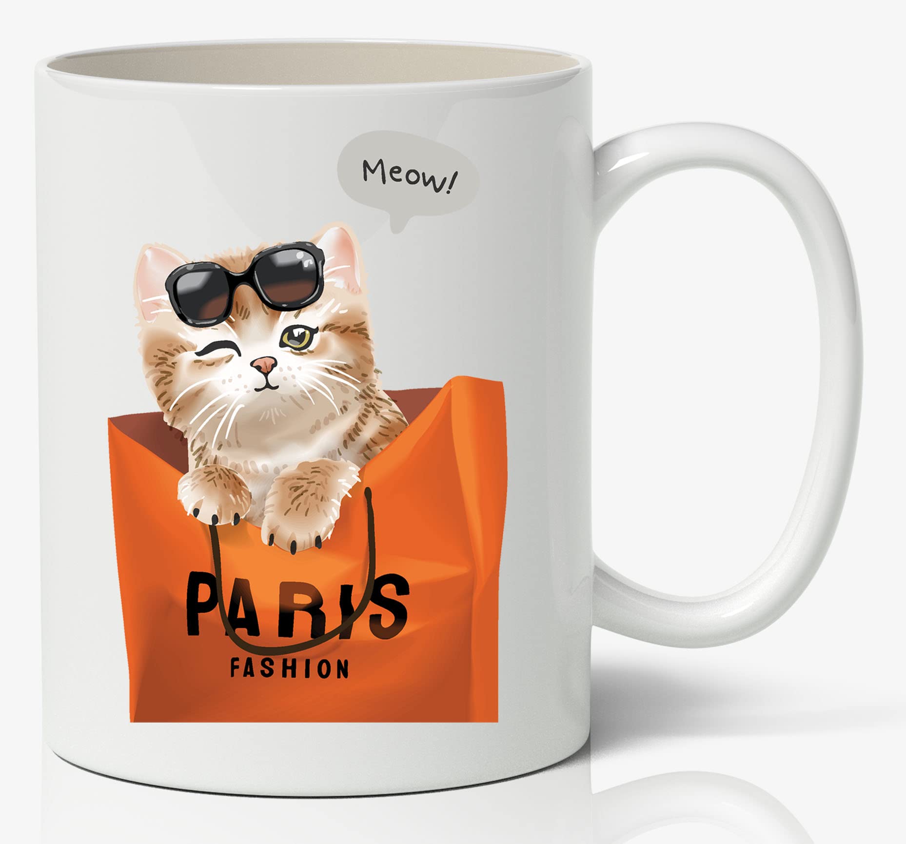 Coffee Mug, Ceramic Mug, Tea Cup for Men & Women, 11oz Office Mug | CAT