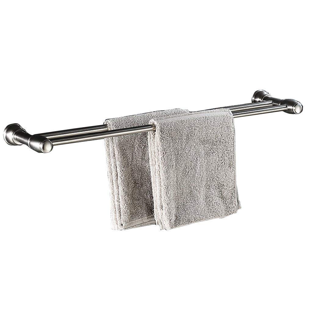 304 Stainless Steel Double Towel Bars Wall Mount Towel Rails For Bathroom Or Kitchen Brushed Finish