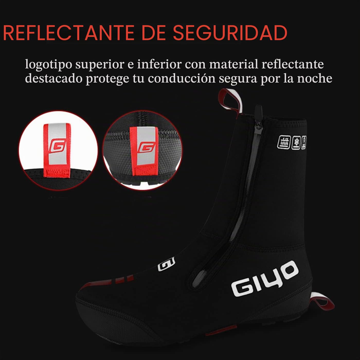 PLATTBK Cubrezapatos de Calzado de Ciclismo para Invierno,Cubrezapatillas de Bici Impermeables con Forro Polar para Hombres y Mujeres