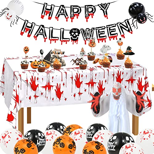 Happy Halloween Luftballon Girlande,Halloween Deko Set,Halloween Ballons Set,Happy Halloween Banner,Halloween Dekoration Luftballons Set,Halloween Deko Kinder Party Set Cover
