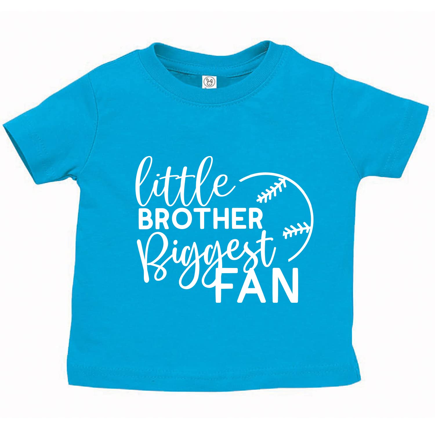 Little Brother Biggest Fan Baseball Baby Infant Toddler Tee Shirt (Assorted Colors)