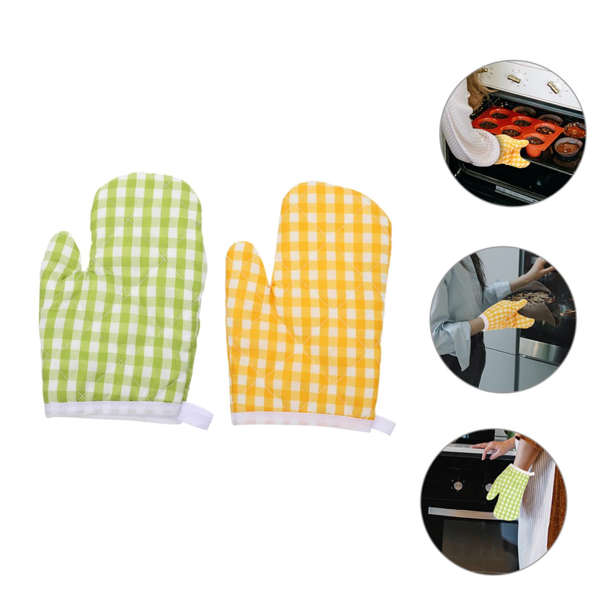 Toyvian Maniques Résistants à Chaleur pour Garçon et Filles Lot de 2 en Polyester Crochet Suspendre Cuisine Micro-Ondes et Barbecue