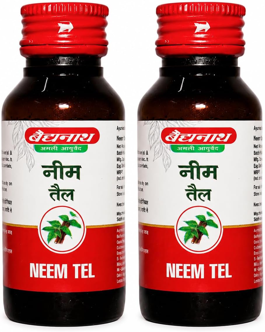 Neem Oil – Ayurvedic Skin, Scalp & Hair Care Oil 50 ml (Pack of 2)