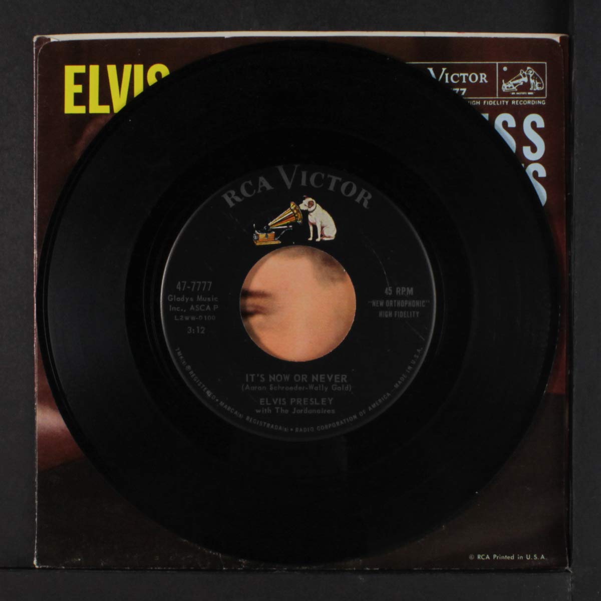 IT'S NOW OR NEVER 45) UK RCA 1960