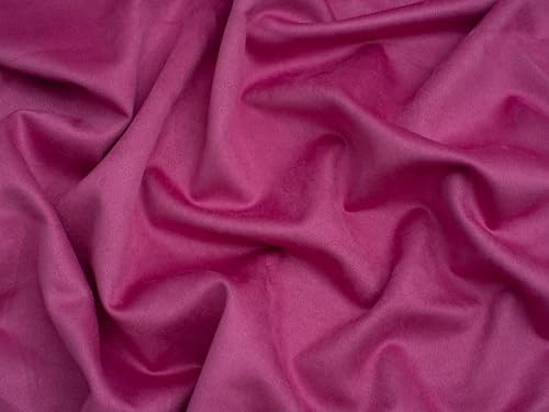 Minerva Core Range Hot Pink Suede Scuba Stretch Knit Fabric for Dressmaking - 150cm Wide - per metre