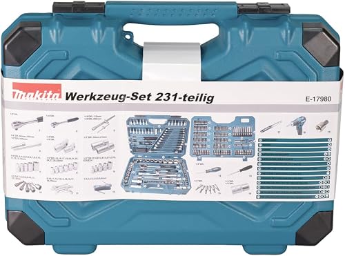 Makita E-17980 - Set di attrezzi da 231 pezzi - 7