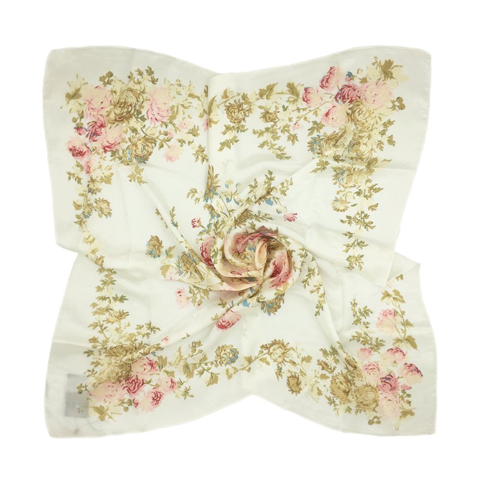 TONY AND CANDICEWomen's Graphic Print 100% Silk, Silk Scarf Square, 33X33 Inches