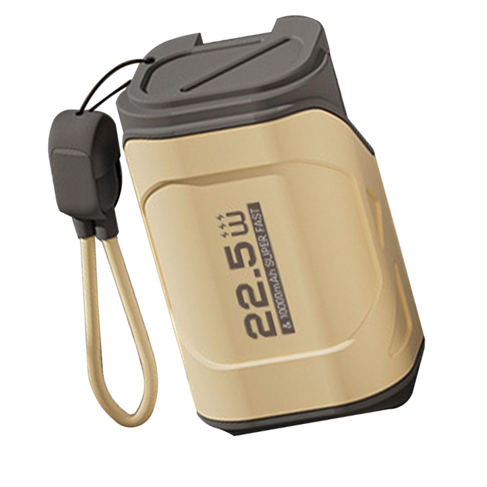 Power Bank da 10000 MAh con Presa a Muro CA e Cavo di Ricarica Portatile a Ricarica Rapida per Dispositivi IOS Batteria Esterna Compatta da Viaggio per L'uso OnTheGo (Giallo del deserto)