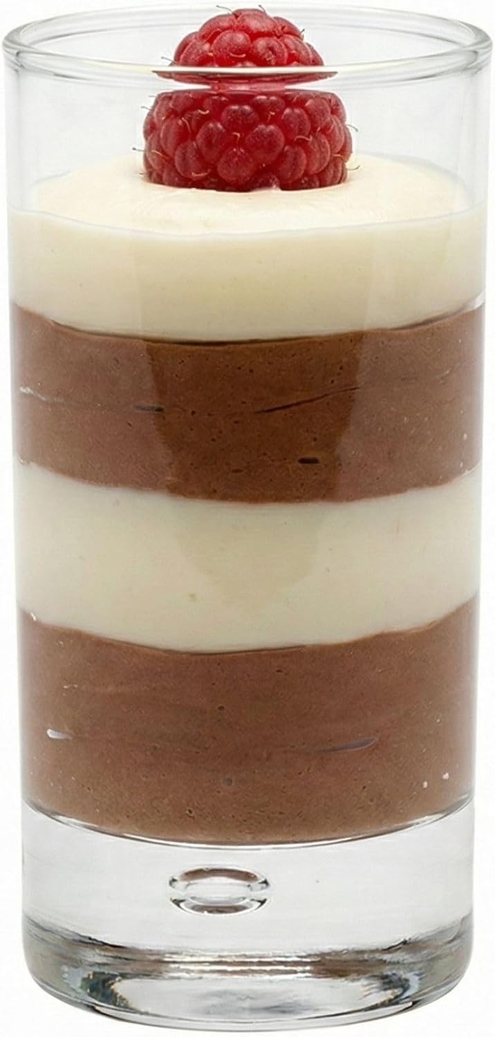 Restaurantware-3.3 Ounce Dessert Shooters, 60 Fine-Blown Shooter Glasses - Slender Silhouette, Serve Appetizers, Shots, Or Tasting, Clear Glass Parfait Glasses, Dishwashable, For Parties or Weddings
