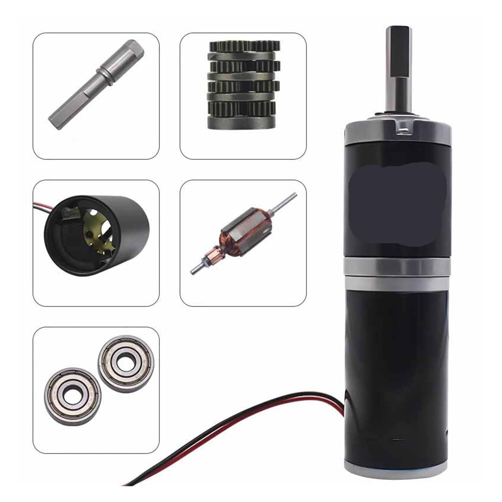 Planetengetriebemotor GA32Y-31ZY Bürsten-Planetengetriebemotor mit hohem Drehmoment, 12v24v Gleichstrommotor(160rpm,12V 6mm Shaft)