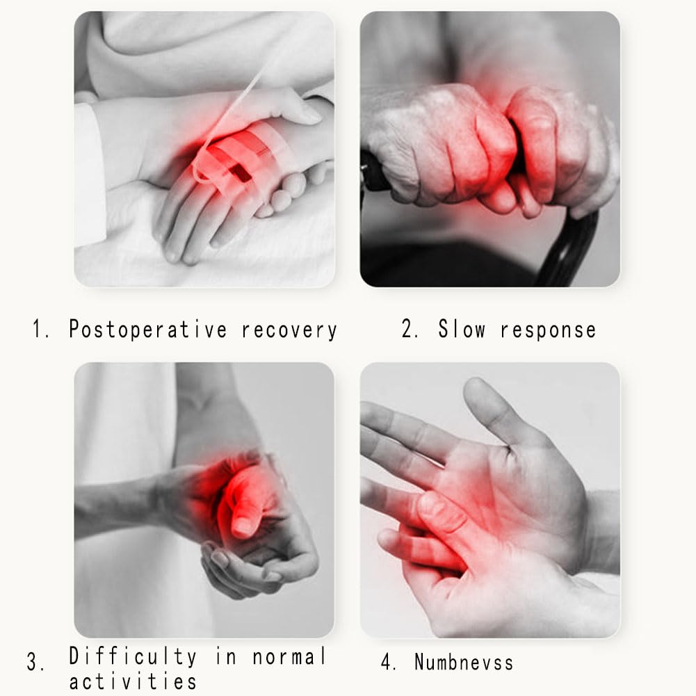 recuperación de accidentes cerebrovasculares, Mano Función Rehabilitación Robot Guantes Hemiplegia Accidente Cerebrovascular Dedos Rehabilitación Trainer Guantes de Fisioterapia(Size:M,Color:Naranja)