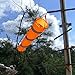 CrocSee Airport Windsock Outdoor Hanging Heavy Duty Orange Rip-Stop Wind Sock Windsocks with Reflective Belts Length(30