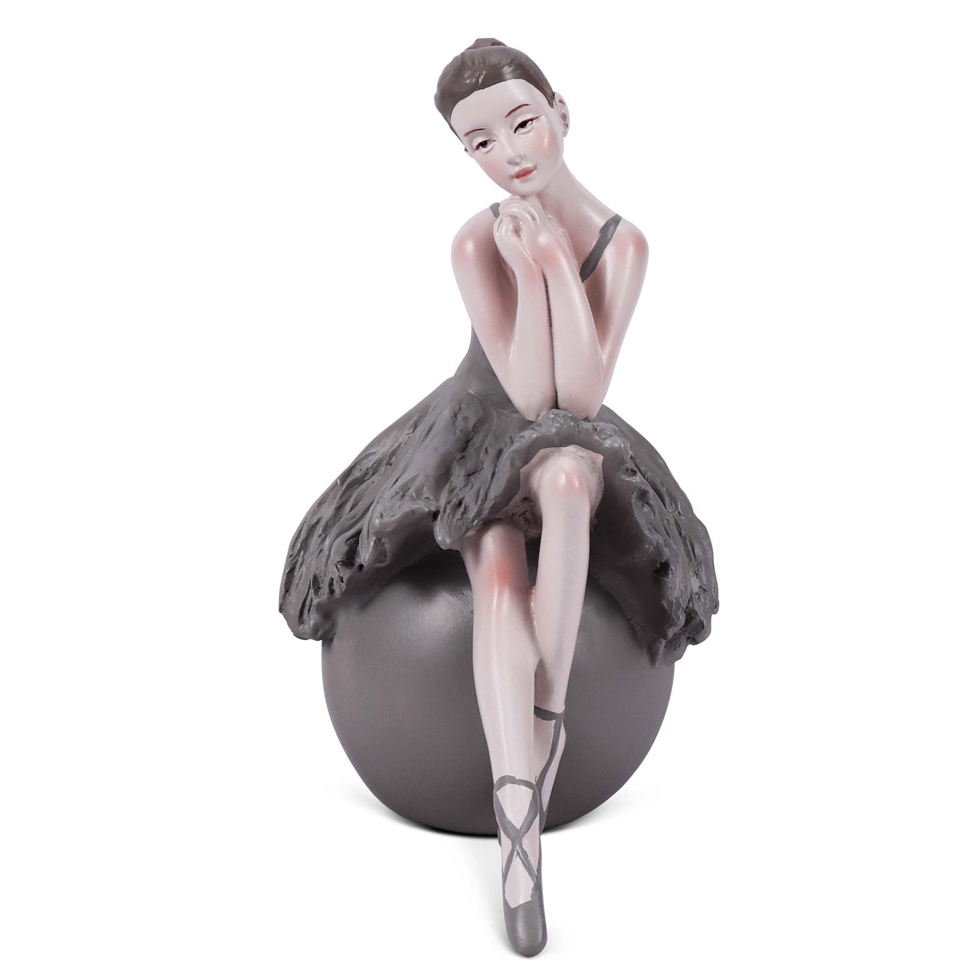 Goetland Ballerina Statue Ballet Girl Dancer Figurine Sculpture Shelf Home Decor Table Centerpieces Handmade Inspirational Gift for Girls Women Daughters