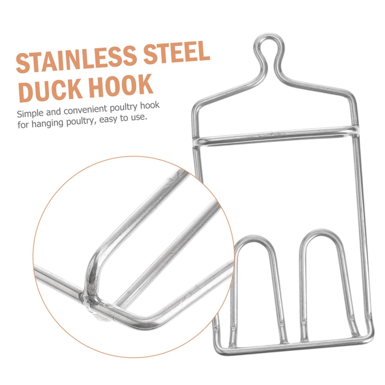 BESTYASH 2 pezzi Ganci da Cucina in Acciaio Inossidabile per Carne Resistenti e Antiusura Ganci per Appendere Pollame e Accessori per Barbecue
