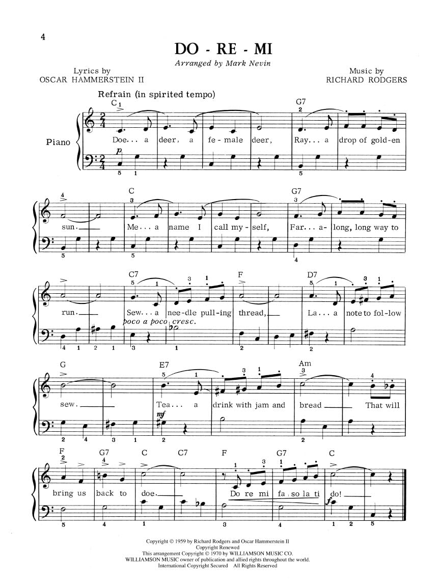 The Sound of Music Beginner's Piano Book | Easy Piano Sheet Music for Piano, Vocal, and Guitar | Includes 8 Classic Songs | Hal Leonard Easy Piano Songbook - Image 5