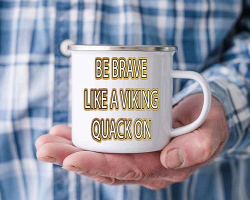 Miniatura 4 de Viking-themed Toy for Little Heroes, Birthday Gift for - Fun Toy with Ax and Shield, Adventure Quote on 12 Oz White Stainless Steel Camping Mug