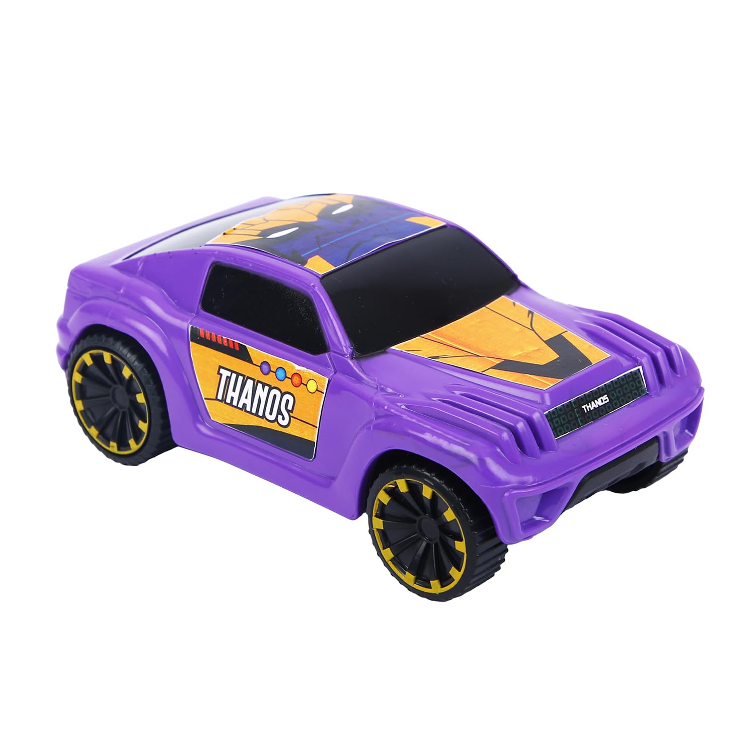 SKOODLE Kid Marvel Pull-Back SUV - Thanos Edition, Marvel Inspired Toy Bikes with Sturdy and Long-Lasting Construction,