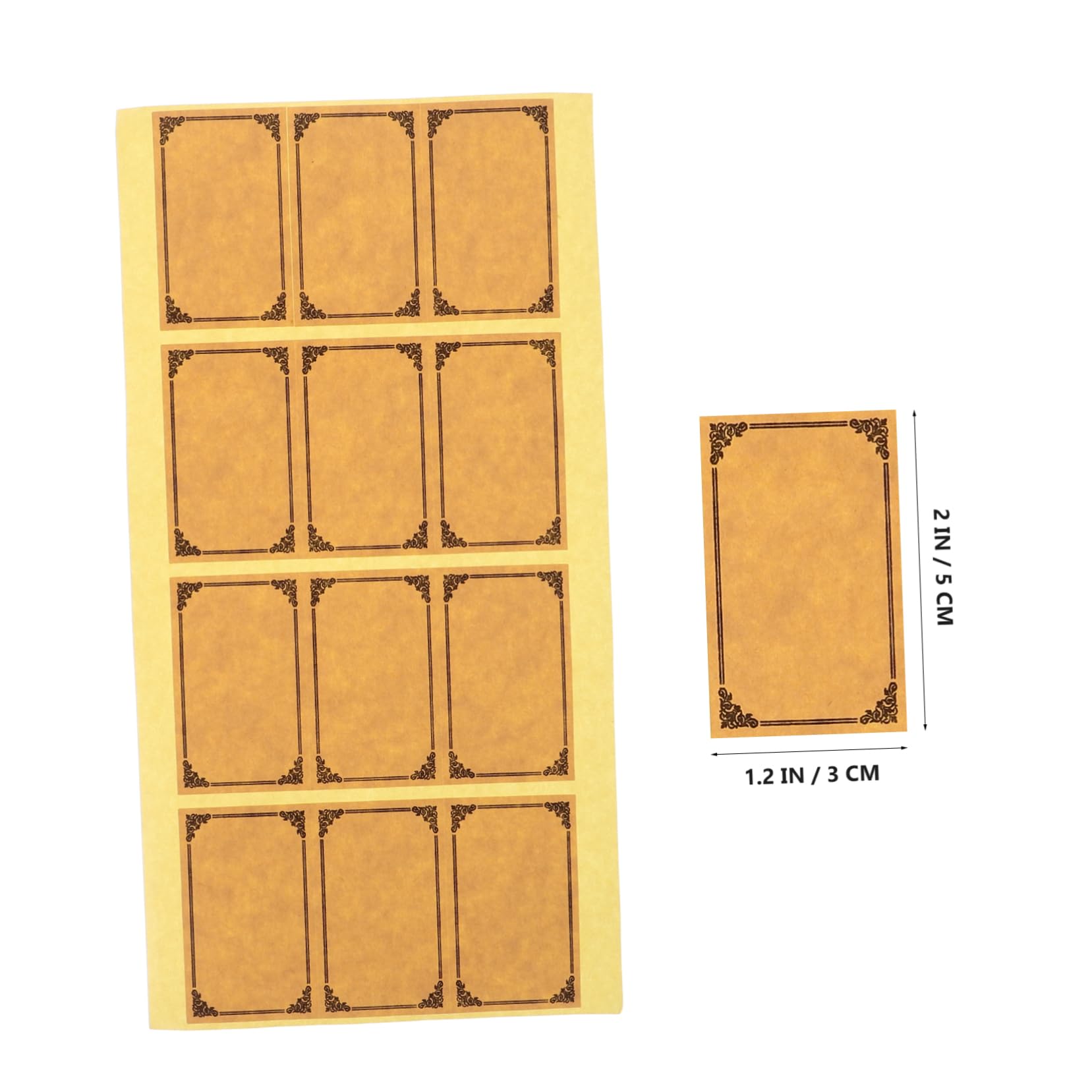 OUNONA Homemade Wine Labels Square Sticker Set Paper Wine Bottle Label Supplies Self-Adhesive