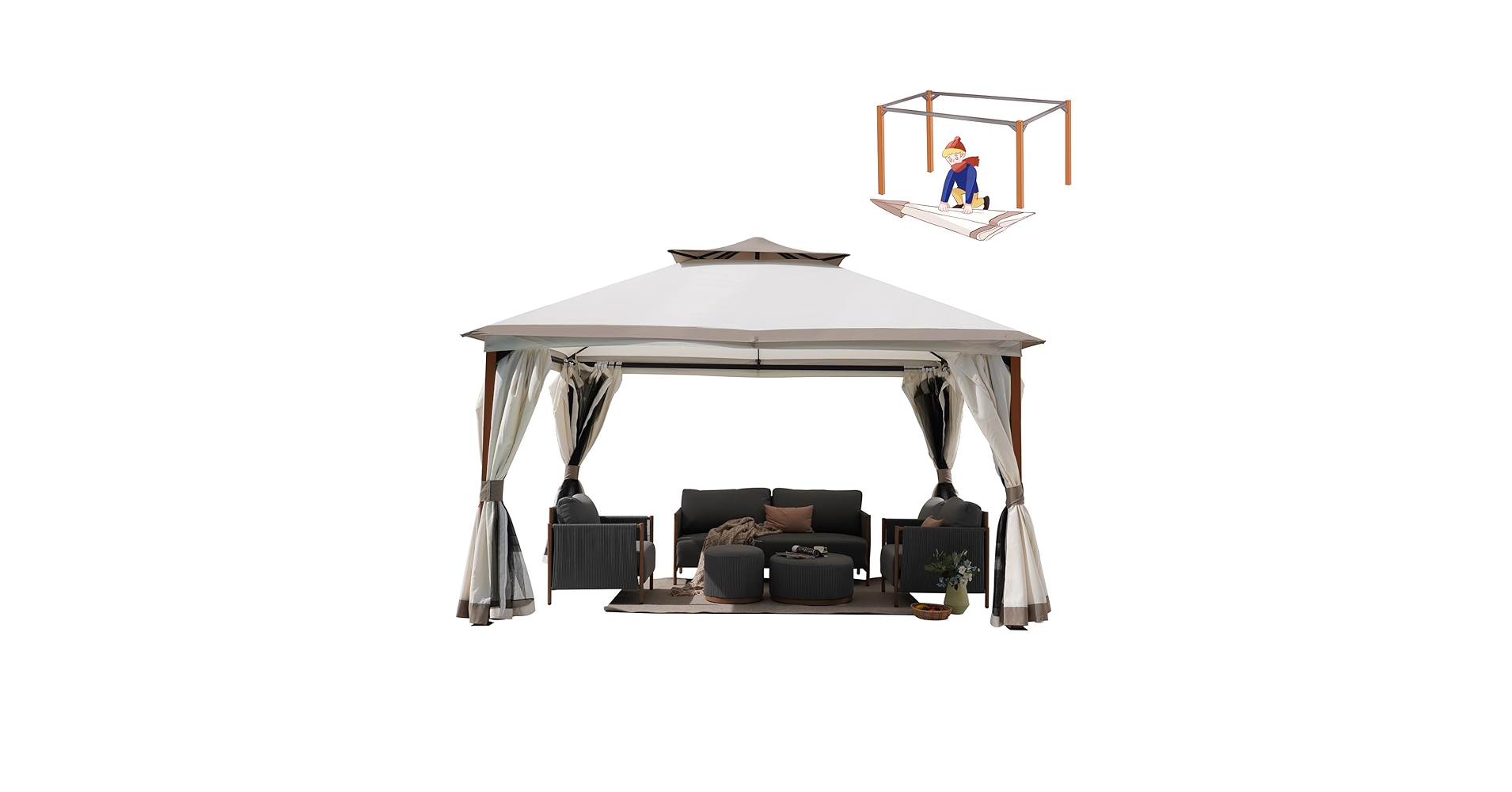 ふわ Amazon.com : Grand Patio 10x13 FT Outdoor Double Quick