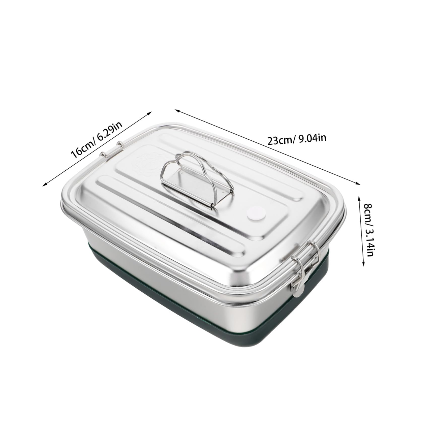Alipis Boîte à Lunch en Acier Inoxydable à 3 Compartiments Argenté