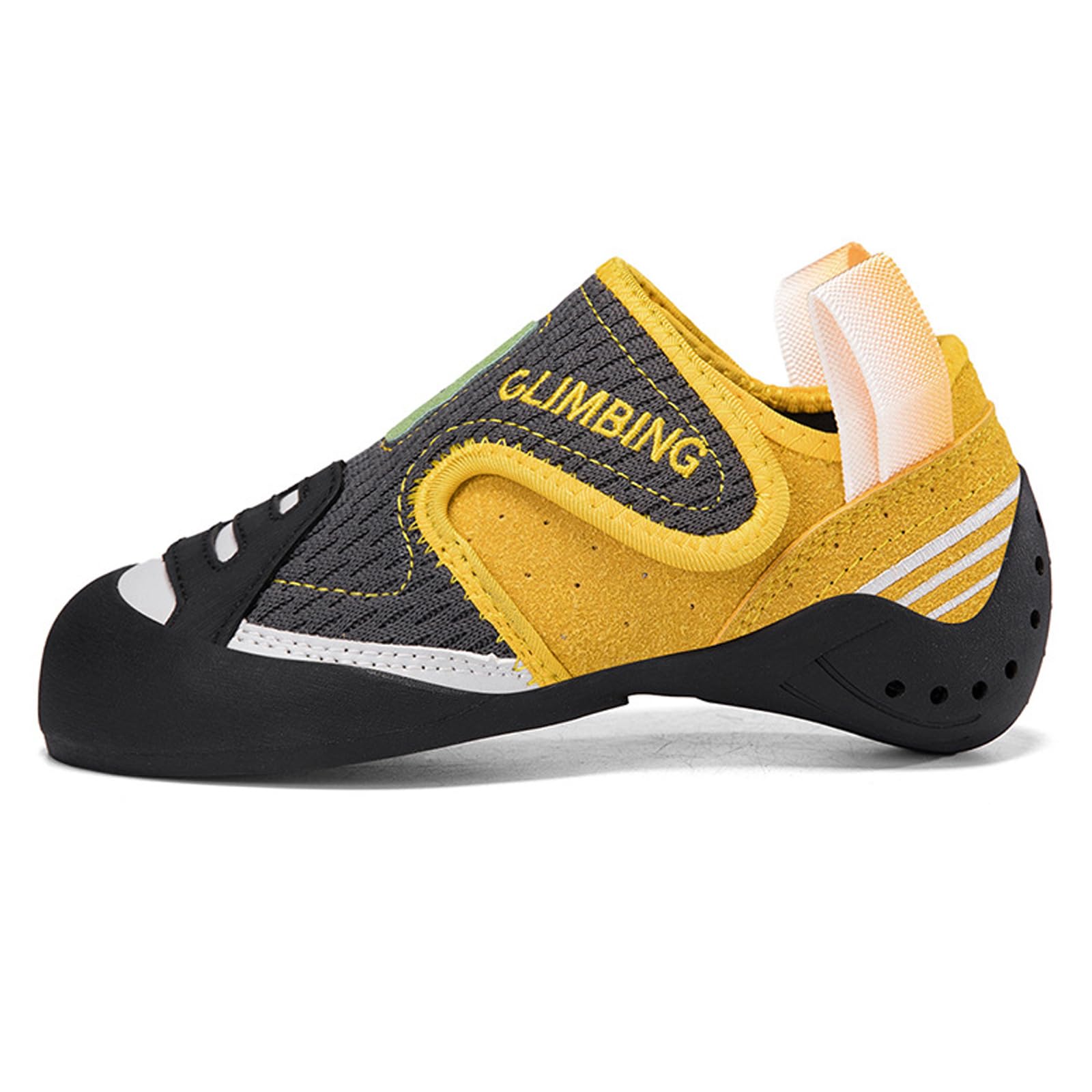 Zapatos de escalada Goma pegajosa Zapatillas Entrenamiento Boulder Modelo slip-on Refuerzo en la puntera Tallas: 32-44 Con cinta adhesiva FáCil De Poner Quitar para Gimnasio y Escalada