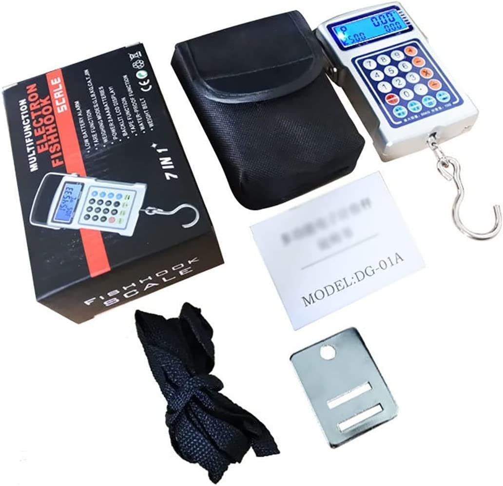 Digital Luggage Scales, Mini Electronic Scale 50Kg/10g Portable Fishing Scales Hanging Digital Scale with LCD Display for Home Kitchen Farm Market