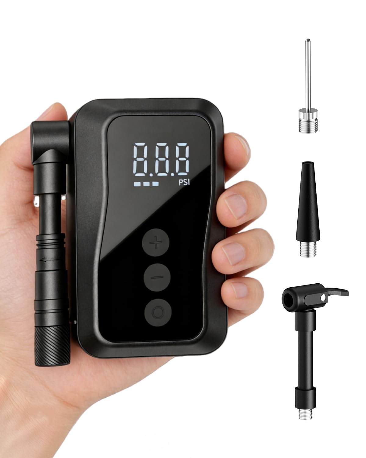 Mini bomba de neumáticos de bicicleta, bomba de inflado rápido de 25 segundos con calibre, bomba de aire eléctrica portátil de 150 PSI con válvula Presta y Schrader para bicicleta de carretera, ciudad