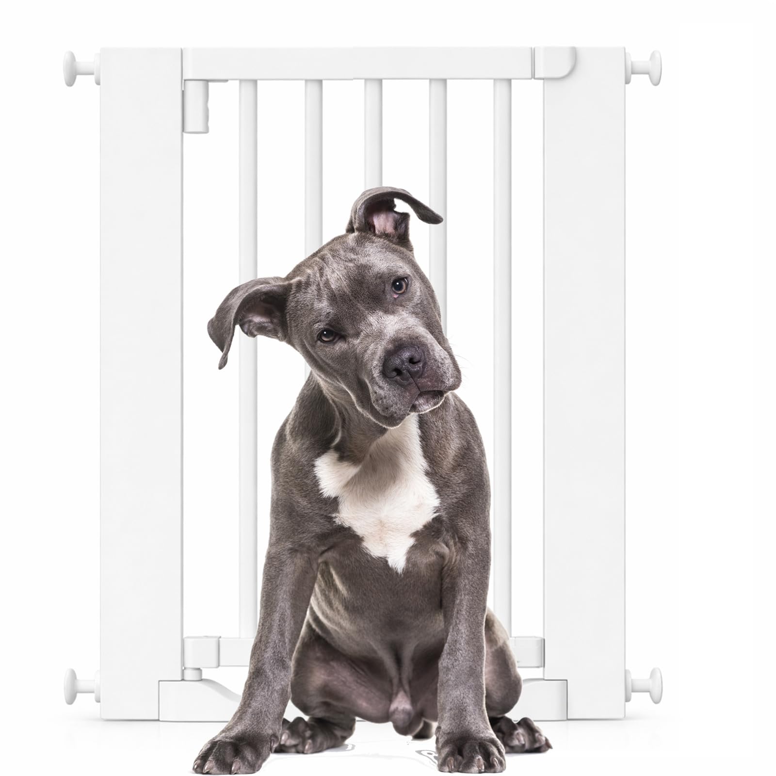 Bettacare Wooden Heritage Flat Step Dog Gate, White, 63cm - 71cm