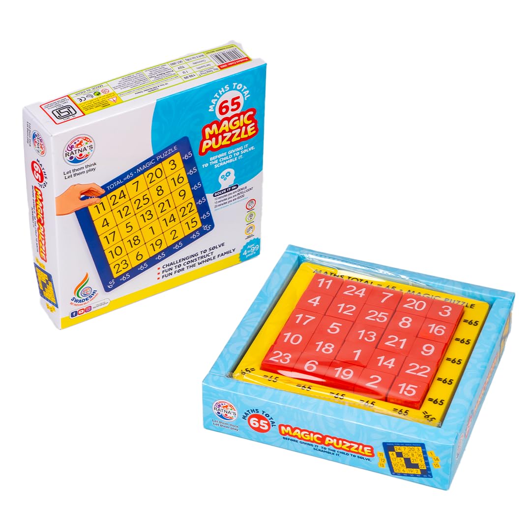 Magic Puzzle 65 Maths Total Mind Challenging Board Game for Kids & Adults