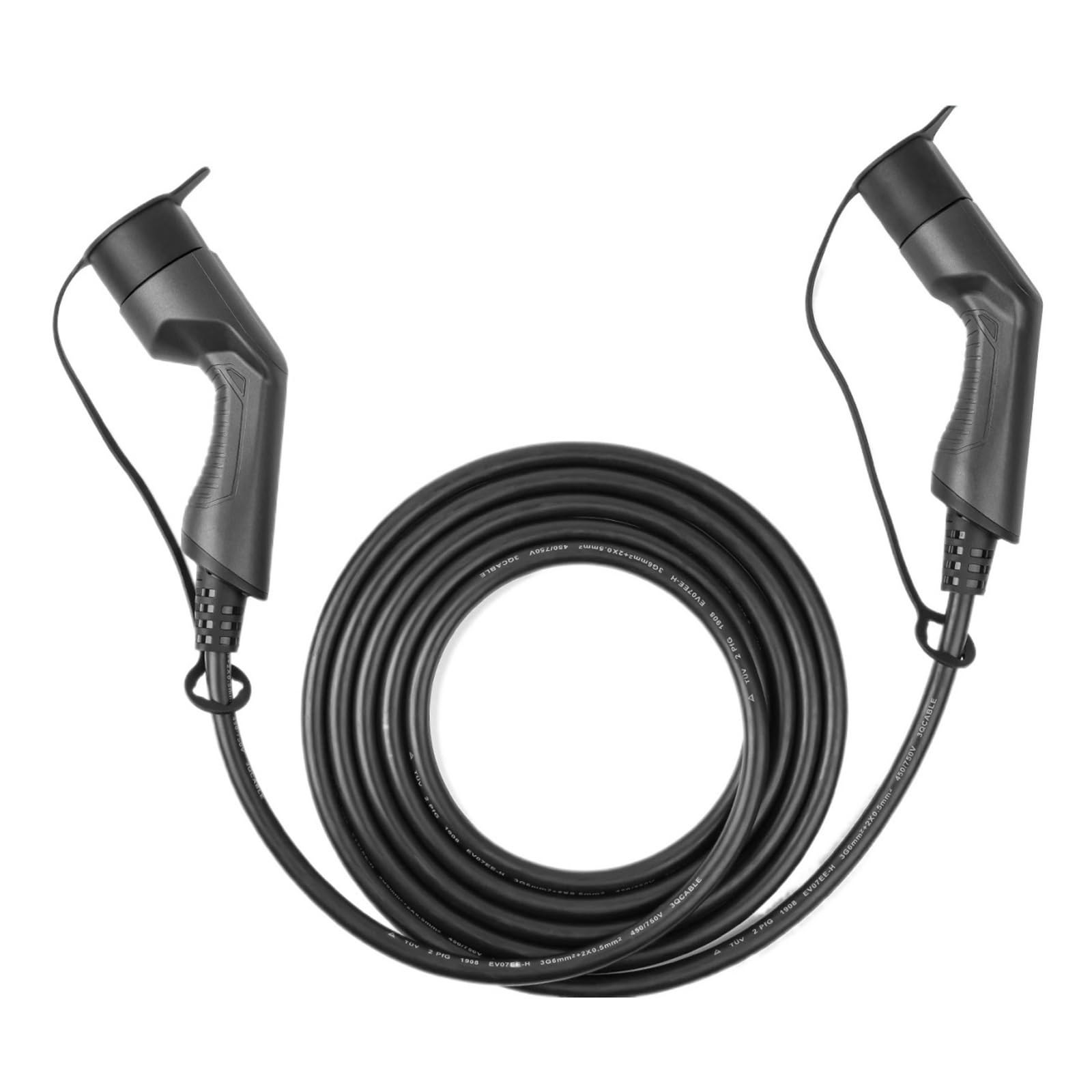 Kabel Ładujący EV 32A 7,2KW Do Stacji Ładowania Samochodu Elektrycznego EVSE Przewód Typu 2 Wtyk Żeński Na Męski 5M Bezpieczne łAdowanie