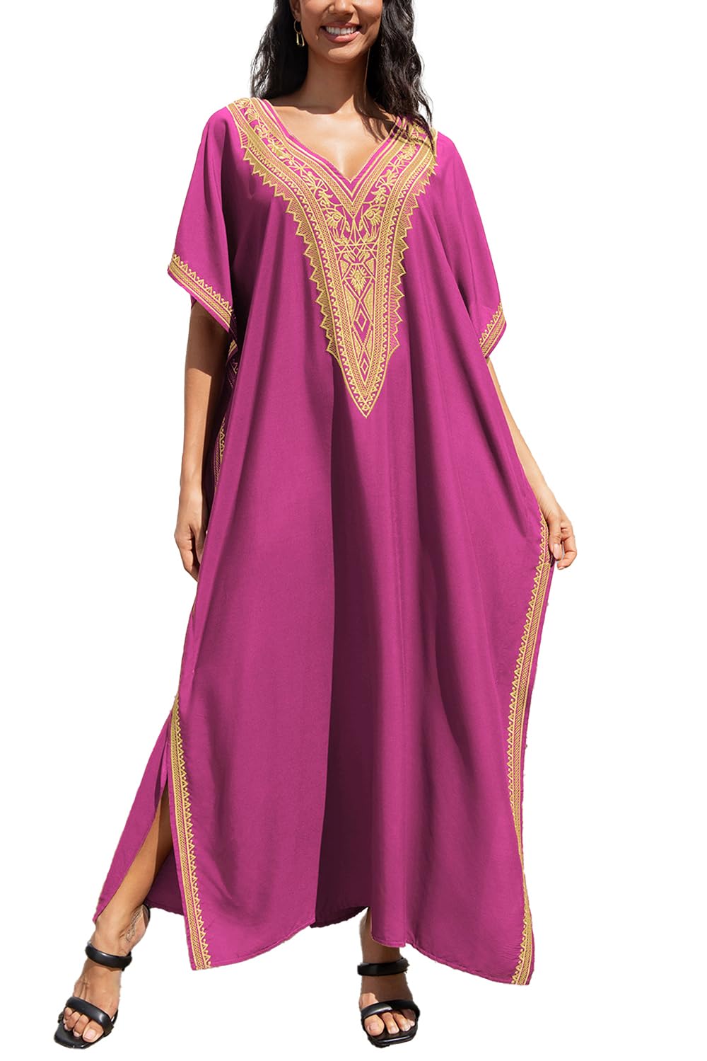 Kimono Boho pour Femme Longue Cardigan Kaftan Surdimensionné Roomy Loungewear Robe de Plage Cover Ups Robes