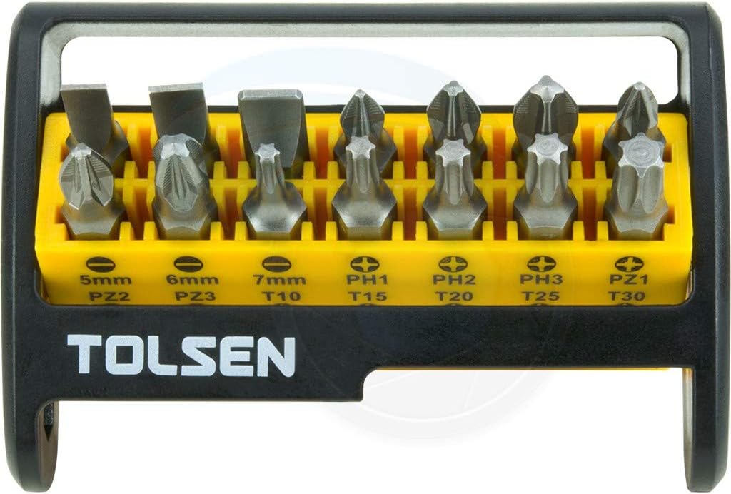 TOLSEN 15pcs Magnetic Bit Holder Set for Cordless Screwdriver Screw Gun Drill