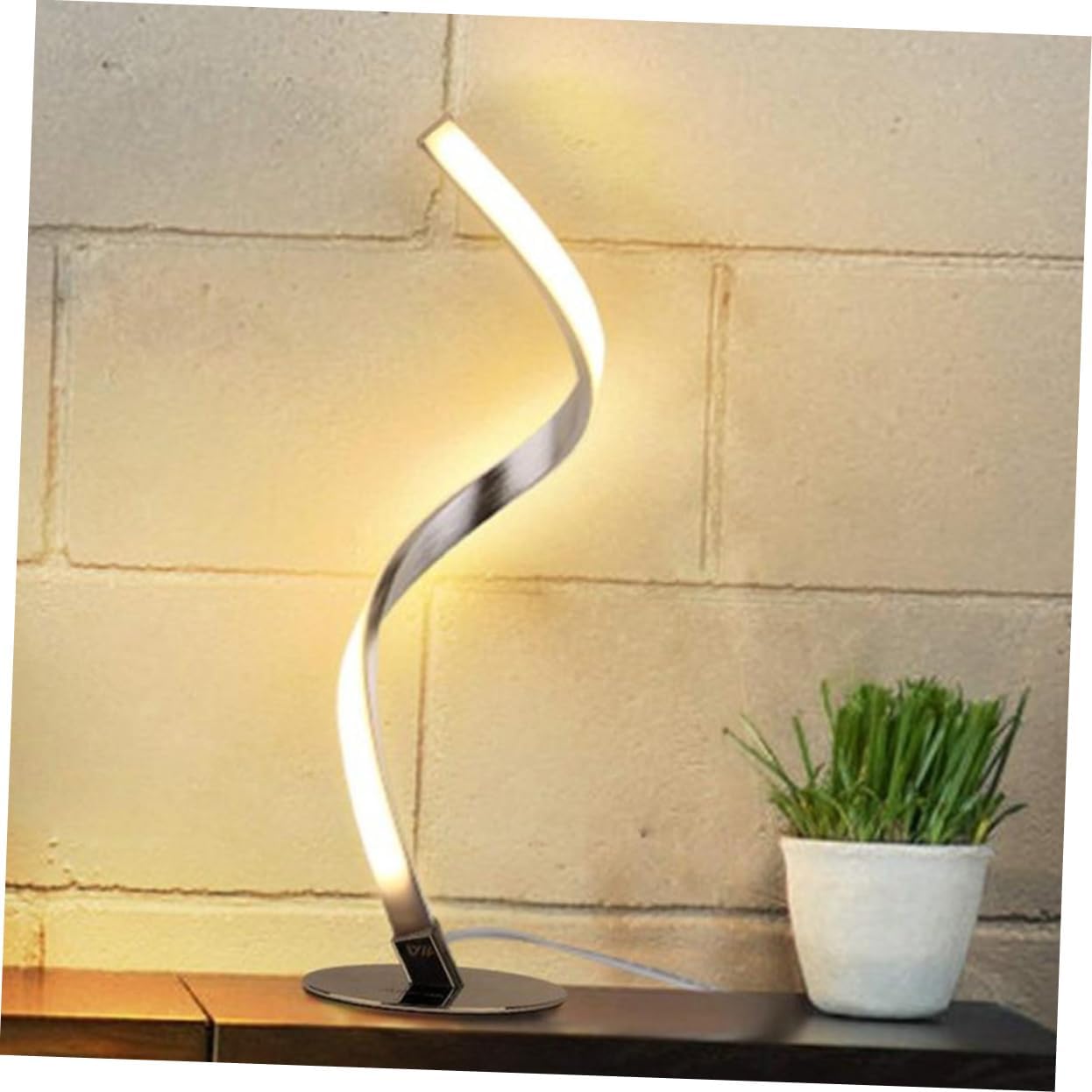 POPETPOP 1pc Touch Dimmable Led Desk Lamp Nightstand Light Eye-Caring Warm Glow for Bedside Reading and Makeup Us Plug Modern Design for Bedroom and Nursery