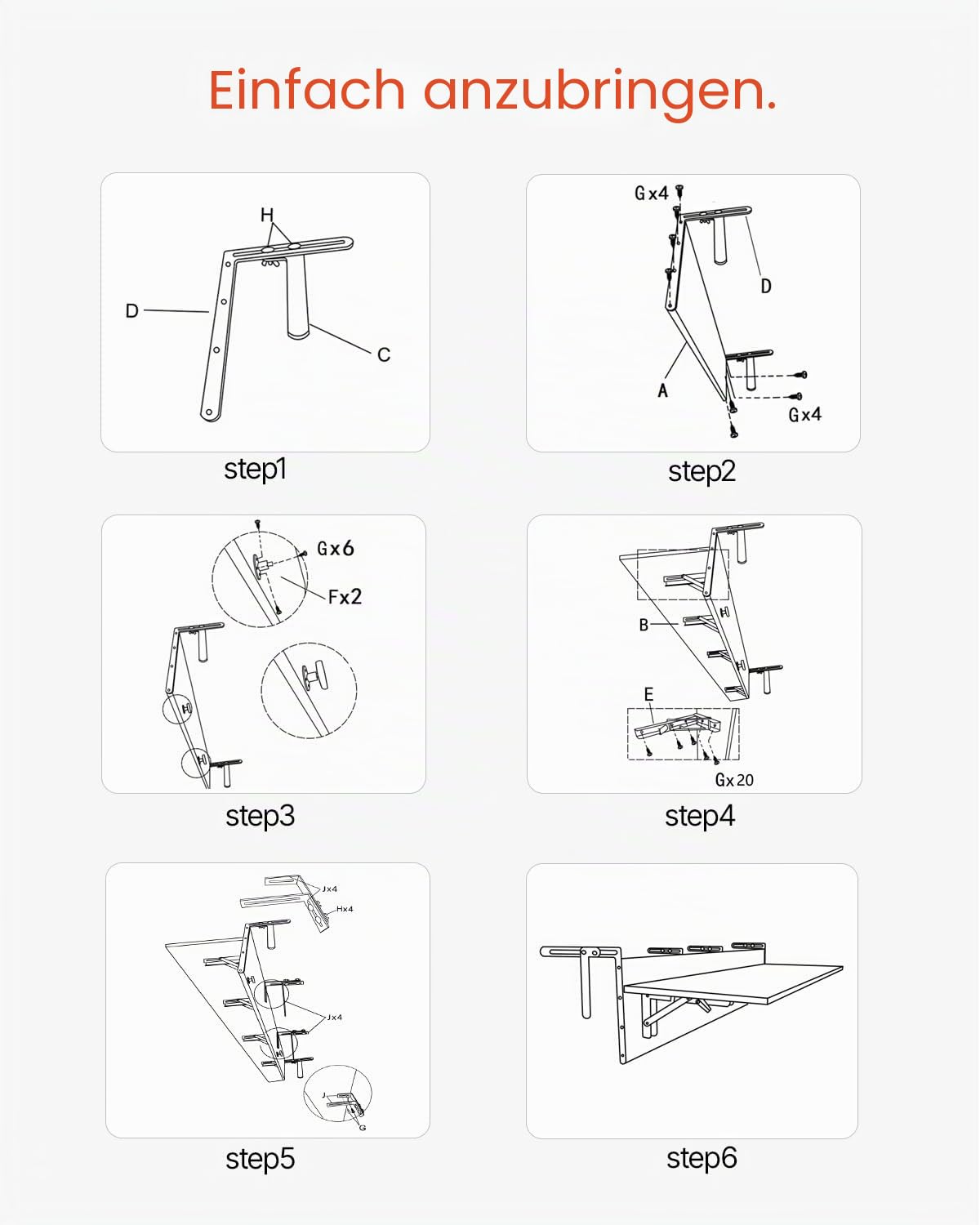 VEVOR Balkontisch, 1500x300 mm, klappbarer Balkonhängetisch, Klapptisch für den Außenbereich, 22 kg Tragkraft, passend für Geländer von 2,54 bis 15 cm, Serviertisch für Terrasse und Deck