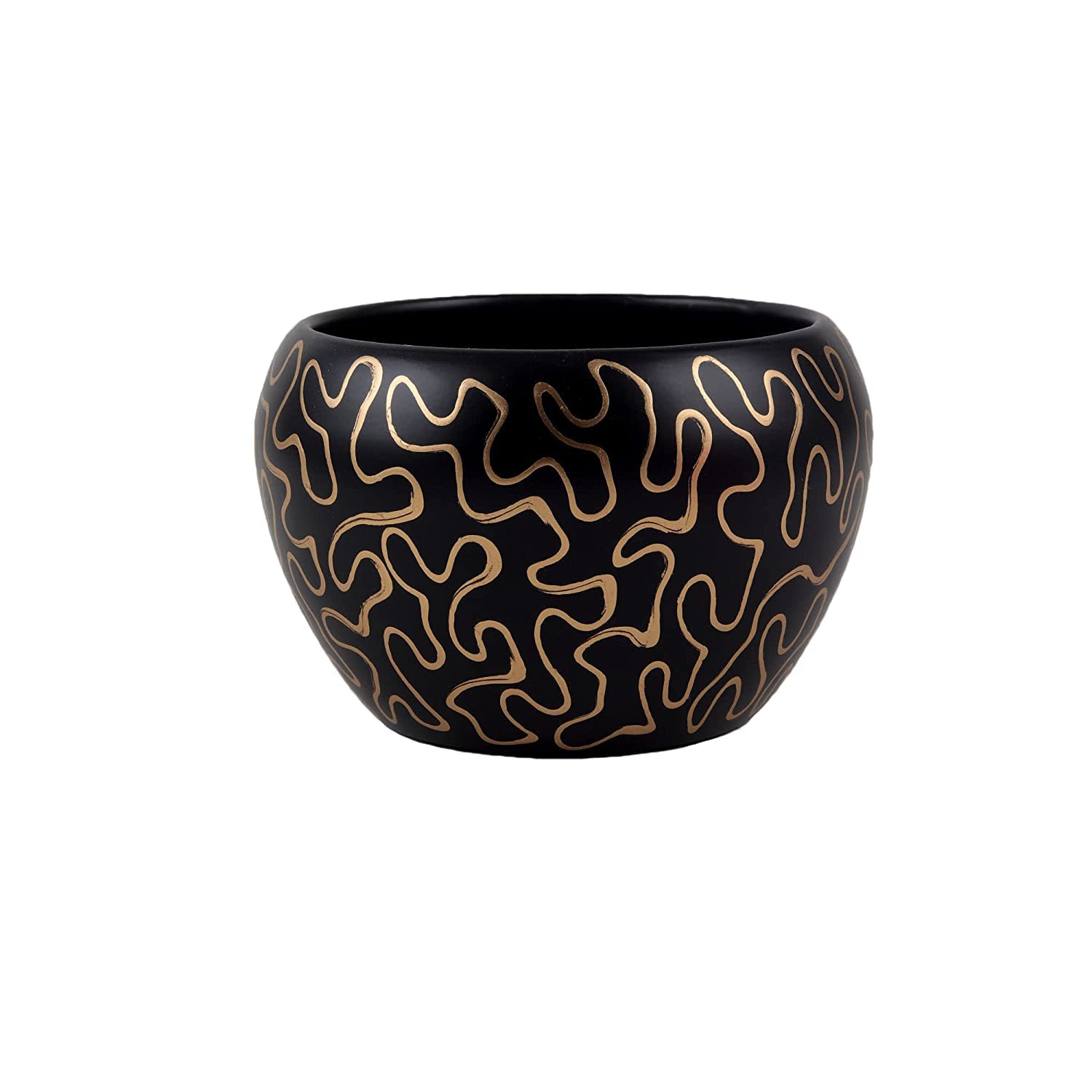 OZUM Indoor/Outdoor Designer Metal Levitating Plant Pot, for Real and Artificial Plants with Pot and Rustfree Tray, Suitable for Living Room, Home Decor, Balcony, Table Top,... (BlackGold) (B0B6FKBS37) Amazon Price History, Amazon Price Tracker
