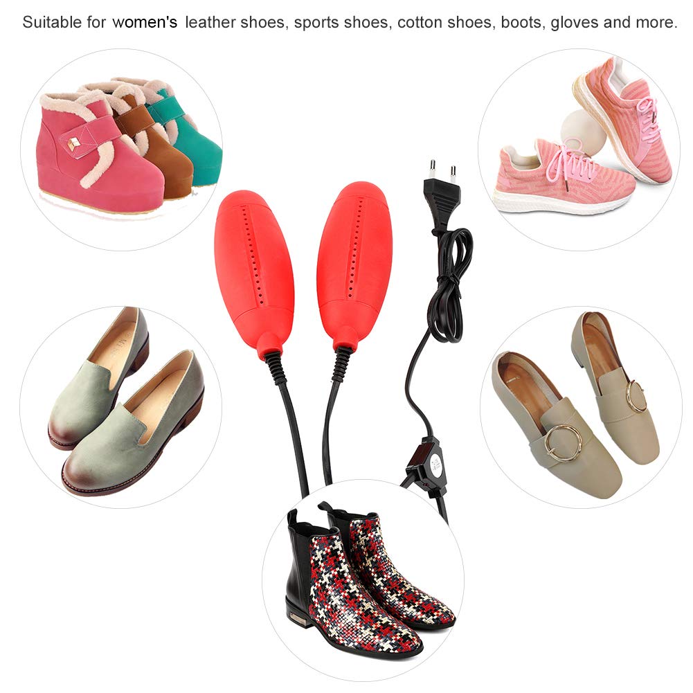FTVOGUE Schuh Trockner, tragbarer Frauen-Dame Electric Shoe Dryer Stiefel W?rmer Werkzeug Deodorant Ger?t Fu? Schutz 220V EU Stecker